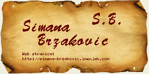 Simana Brzaković vizit kartica